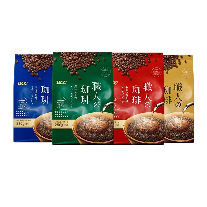 UCC 日本原装进口职人系列焙炒咖啡粉 醇香口感(中细研磨)280g 65.9元（需用券