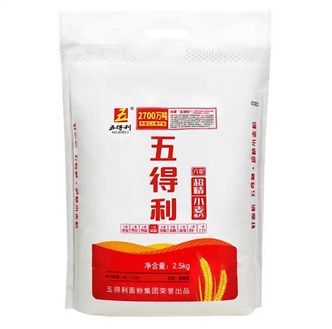 五得利 六星超精小麦粉 5kg 15.4元