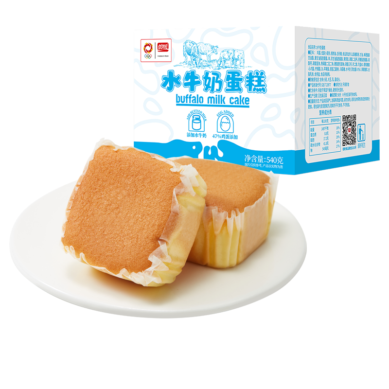 plus会员：PANPAN FOODS 盼盼 水牛奶蛋糕 1020g 28.6元（需领券）