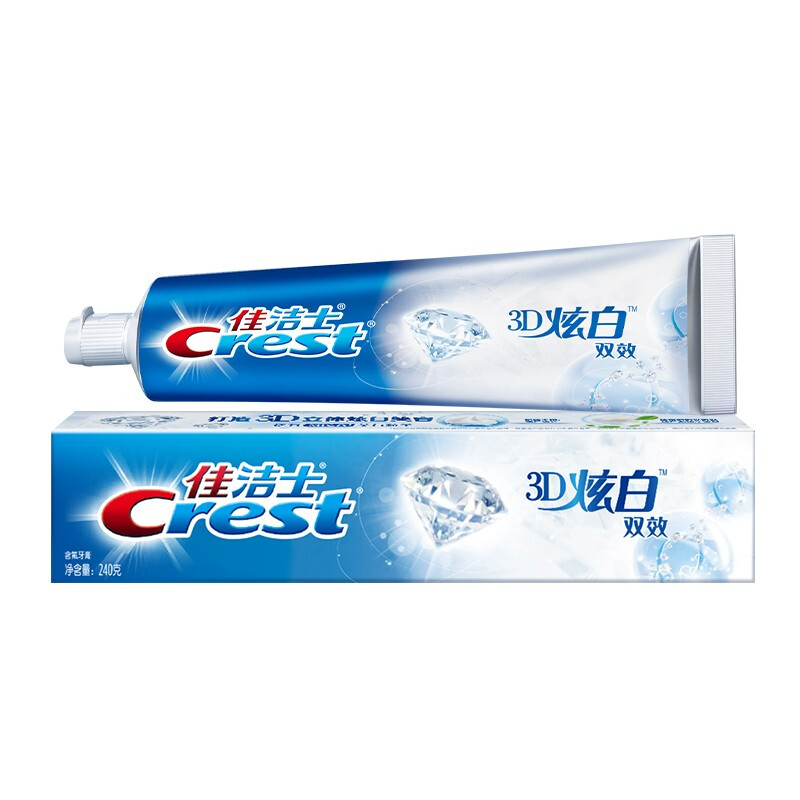 88VIP：Crest 佳洁士 3D炫白双效牙膏 240g 33.06元