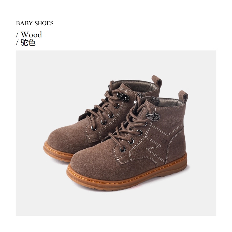 泰兰尼斯 meta秋季女童鞋甜酷马丁靴儿童靴子短靴小童软底真皮单靴 99元（