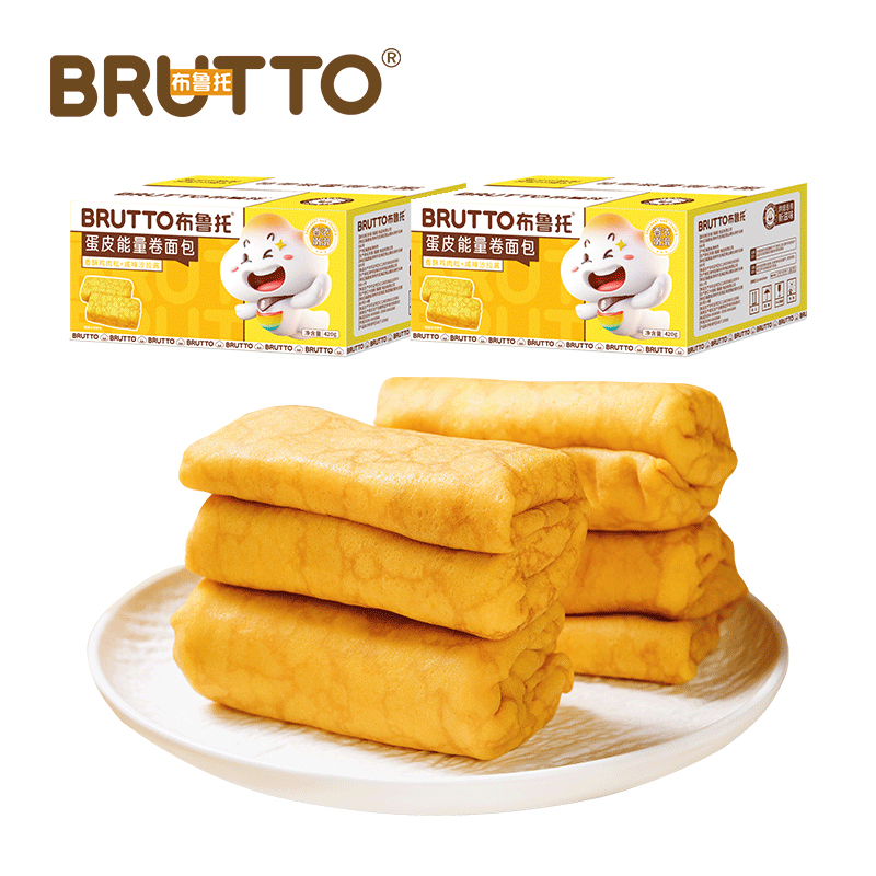 BRUTTO 布鲁托 蛋皮吐司面包420g/1箱 6.9元（需用券）