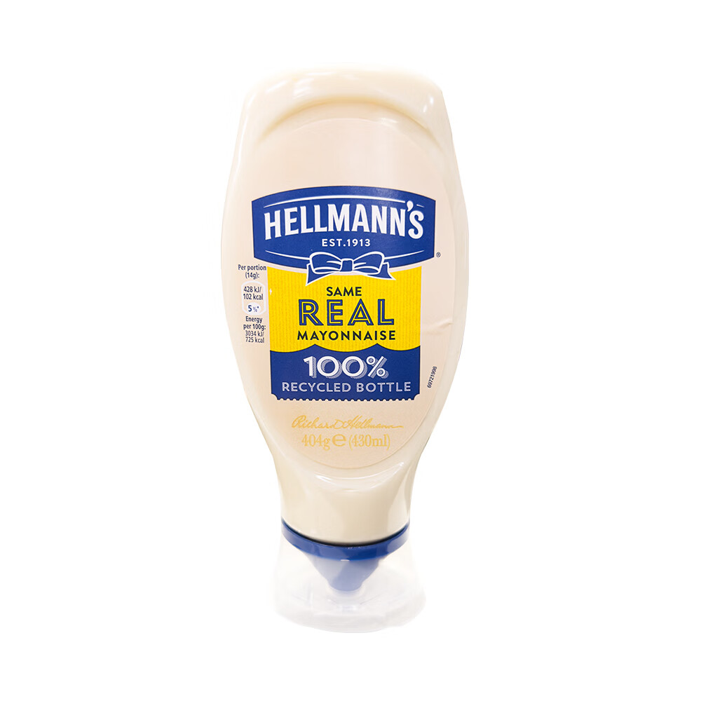 HELLMANN'S Hellmanns 原味蛋黄酱 三明治烘培沙拉酱 404g 5.93元