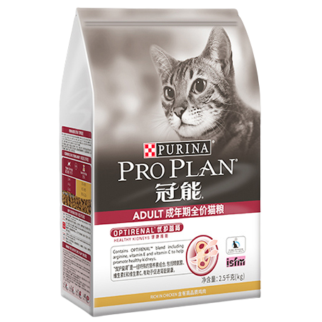 PRO PLAN 冠能 优护营养系列 优护益肾成猫猫粮 2.5kg 152元