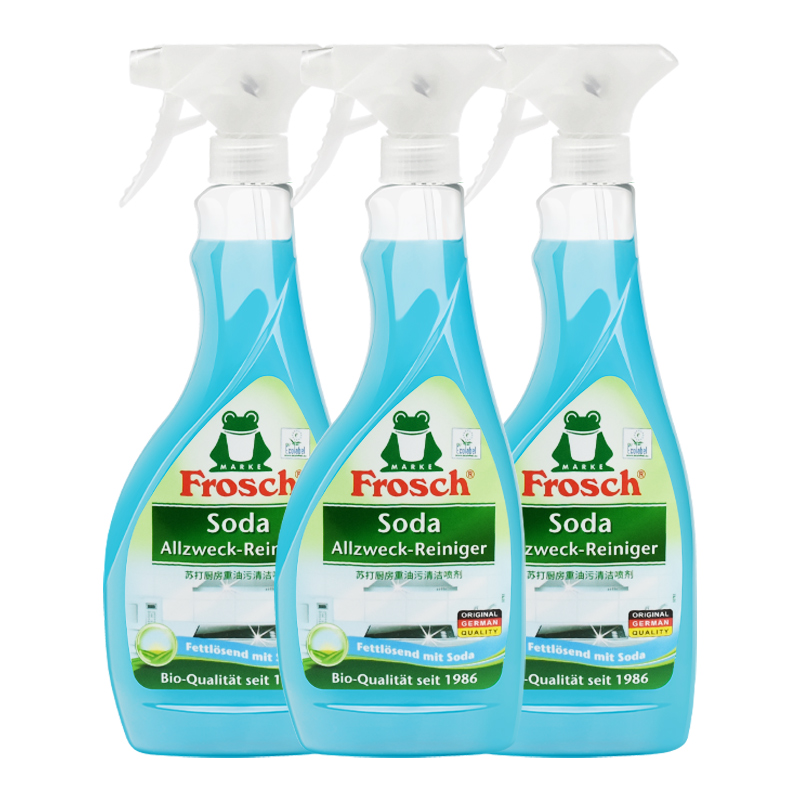 德国进口，Frosch 菲洛施 重油污清洁剂 500ml*3瓶 赠环保袋 49元包邮（16.3元/瓶