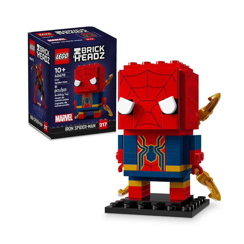 LEGO 乐高 复仇者联盟方头仔系列 40670 钢铁蜘蛛侠 68.41元（需用券）