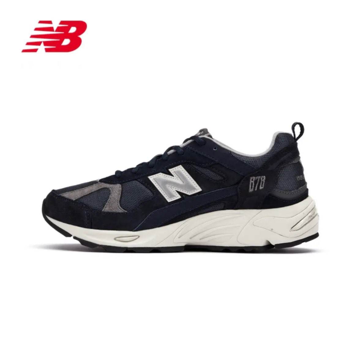 new balance NB878官方老爹鞋情侣复古灰色舒适网面低帮休闲运动鞋 灰黑色款CM87