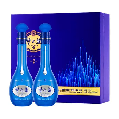 88VIP：洋河梦之蓝M6-52度500ml*2瓶礼盒装浓香白酒 909.4元