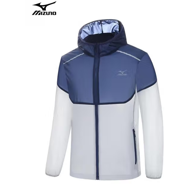 干爽散热!MIZUNO 美津浓 男士透气防晒连帽冰丝皮肤衣 A2CE2A32 ¥89.55