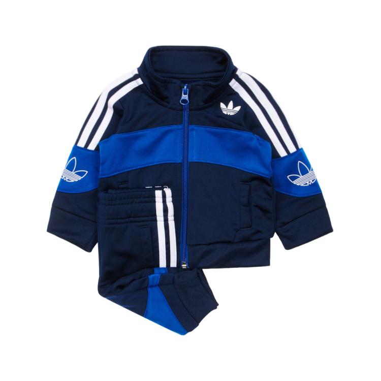 adidas 休闲百搭时尚春秋装男中小童外套套装童装 54元