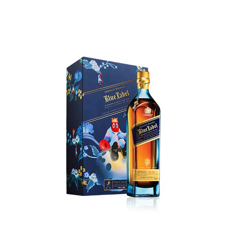 JOHNNIE WALKER 尊尼获加 蓝牌 威士忌 威士忌艺术之作 珍藏限定版 500ml 龙虾礼