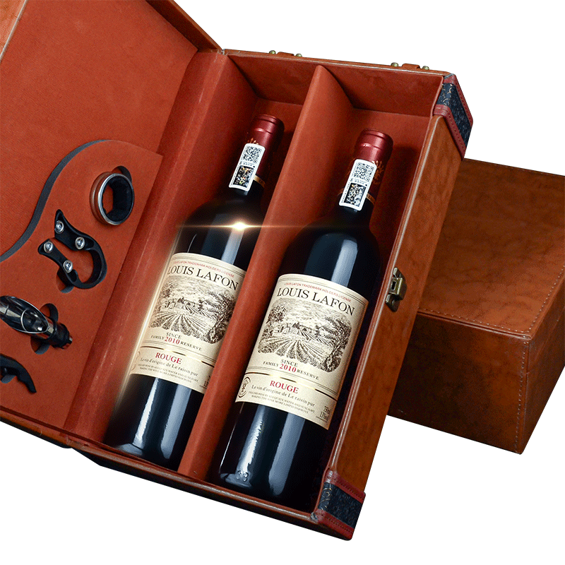 PLUS会员: 路易拉菲（LOUIS LAFON）进口红酒礼盒赤霞珠13度干红葡萄酒750ml*2瓶