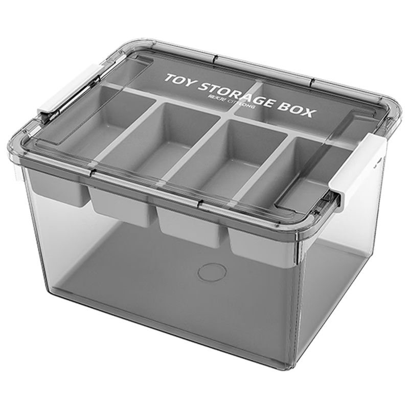 禧天龙 玩具收纳盒乐高收纳盒 工具箱 30L 大号烟熏灰 29.92元（需买2件，需