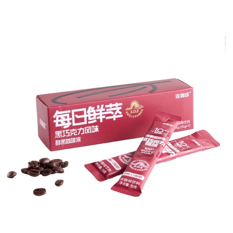 连咖啡 每日鲜萃咖啡液 黑巧克力风味15g*7条 6.4元（需买2件，需用券）