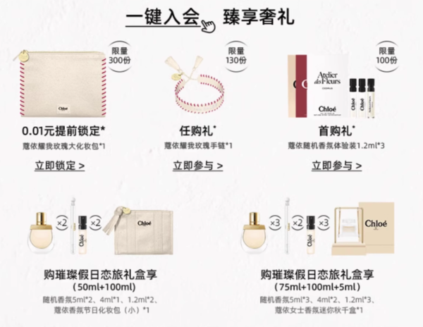 Chloé 蔻依 艺术绘语香水礼盒（恋旅女士香氛75ml+5ml+恋旅身体乳100ml）