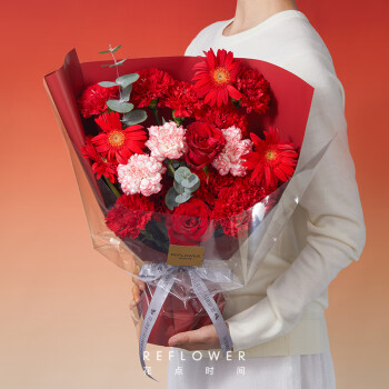 花点时间 情人节520玫瑰鲜花花束礼物实用送女友老婆插花真花-花 【注定】5