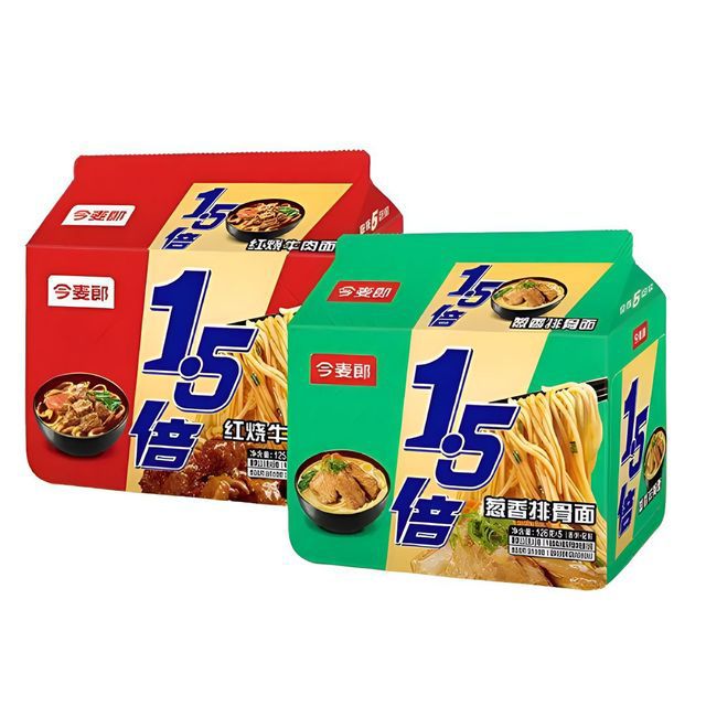 今麦郎 1.5倍方便面 红烧+葱香 126g*10袋 15.9元（需用券）
