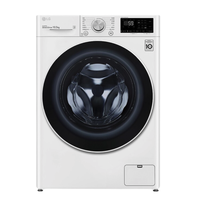 LG 乐金 纤慧系列 FLX10N4W 直驱滚筒洗衣机 10.5kg 白色 2419元