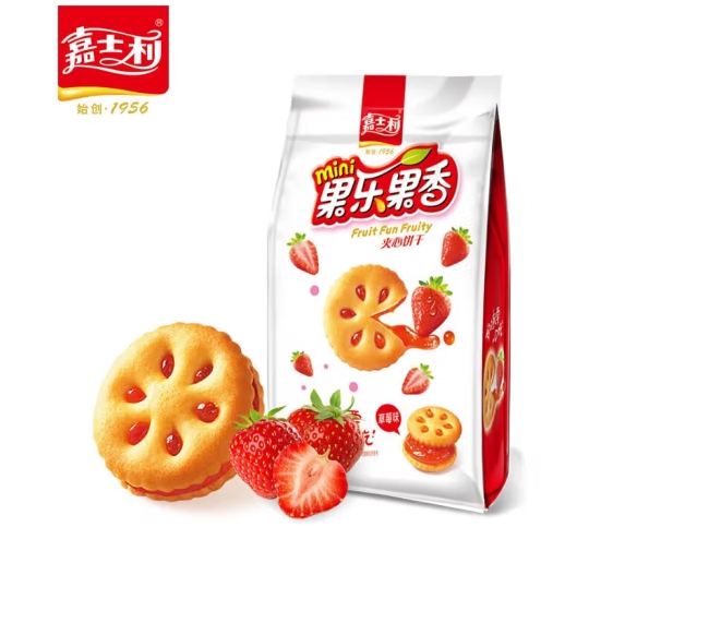 嘉士利 果乐果香 夹心饼干 草莓味 85g*6包共510g 18.4元