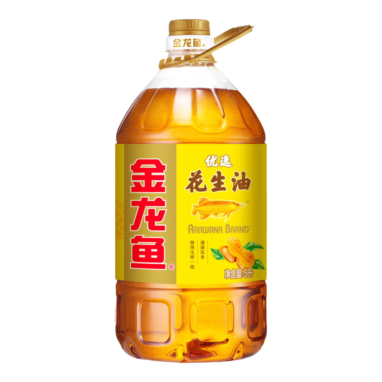 金龙鱼 食用油 优选花生油5L 59.9元（3人团）