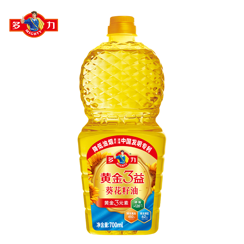 多力 黄金三益 葵花籽油 700ml 5.9元