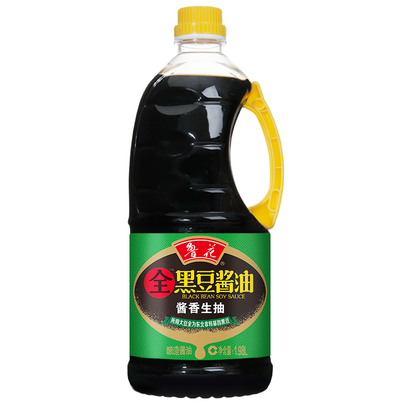 鲁花全黑豆系列 生抽酱油【0添加防腐剂 特级生抽】1.98L ×3件 30.36元（合10.1