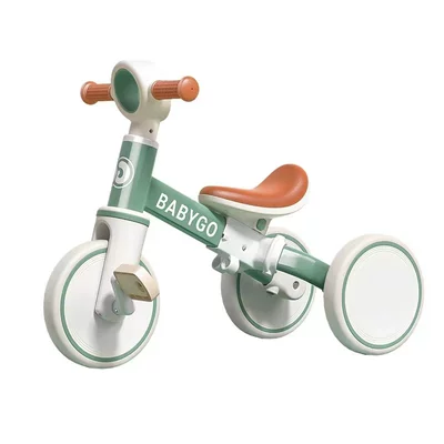 babygo 儿童三轮车 脚踏车 可骑可滑三合一 到手209元起包邮 另有带推杆款可选