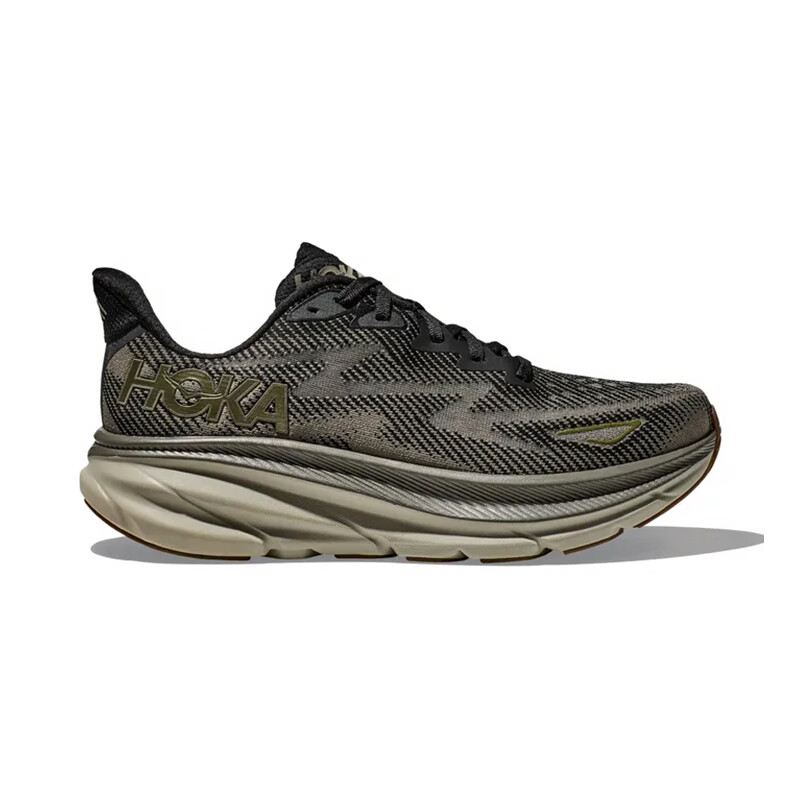 HOKA ONE ONE 克利夫顿9公路跑步鞋 男款-BLCKS-黑色/板岩灰 11 653.13元（需用券）