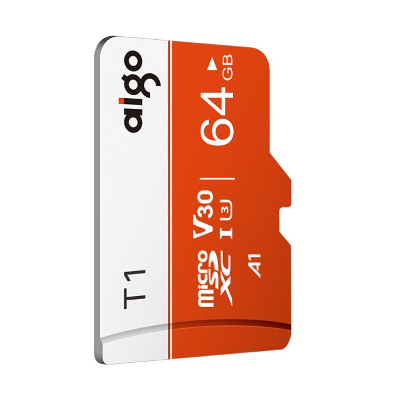 aigo 爱国者 T1 Micro-SD存储卡 64GB（UHS-I、V30、U3、A1） 19.9元（需用券）