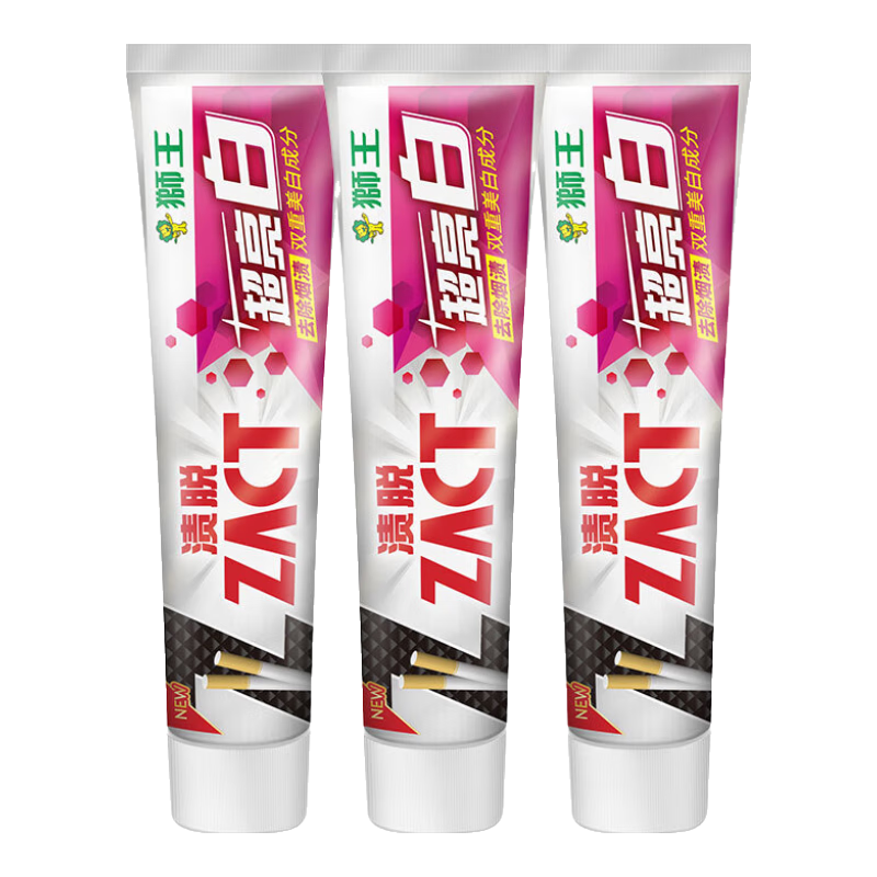 狮王 ZACT渍脱多效超亮白牙膏150g*3 29.9元（需用券）