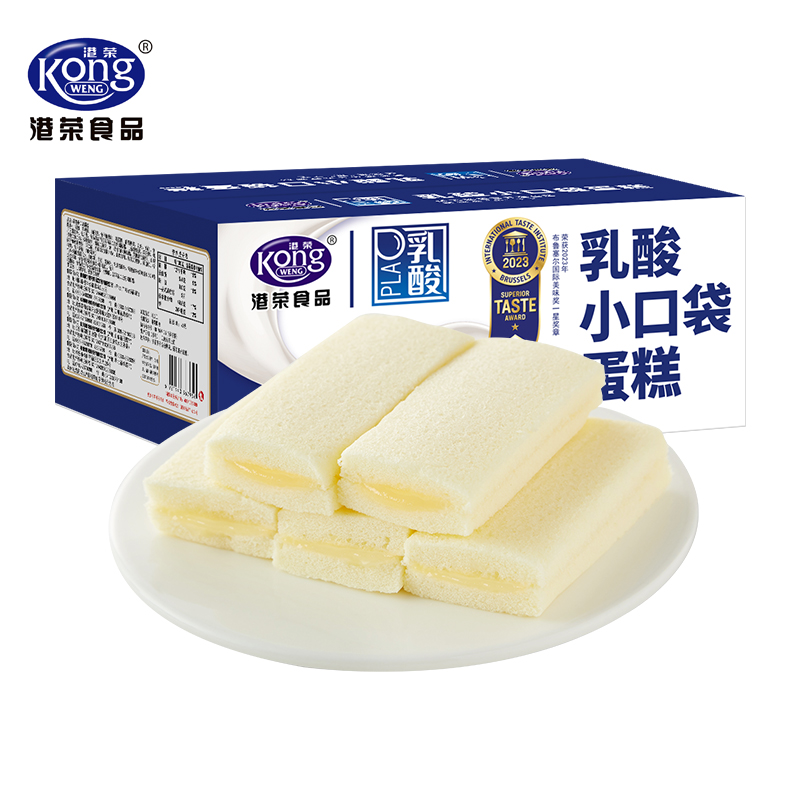 港荣 蒸蛋糕 鸡蛋味 580g 18.9元（需买2件，共37.8元）