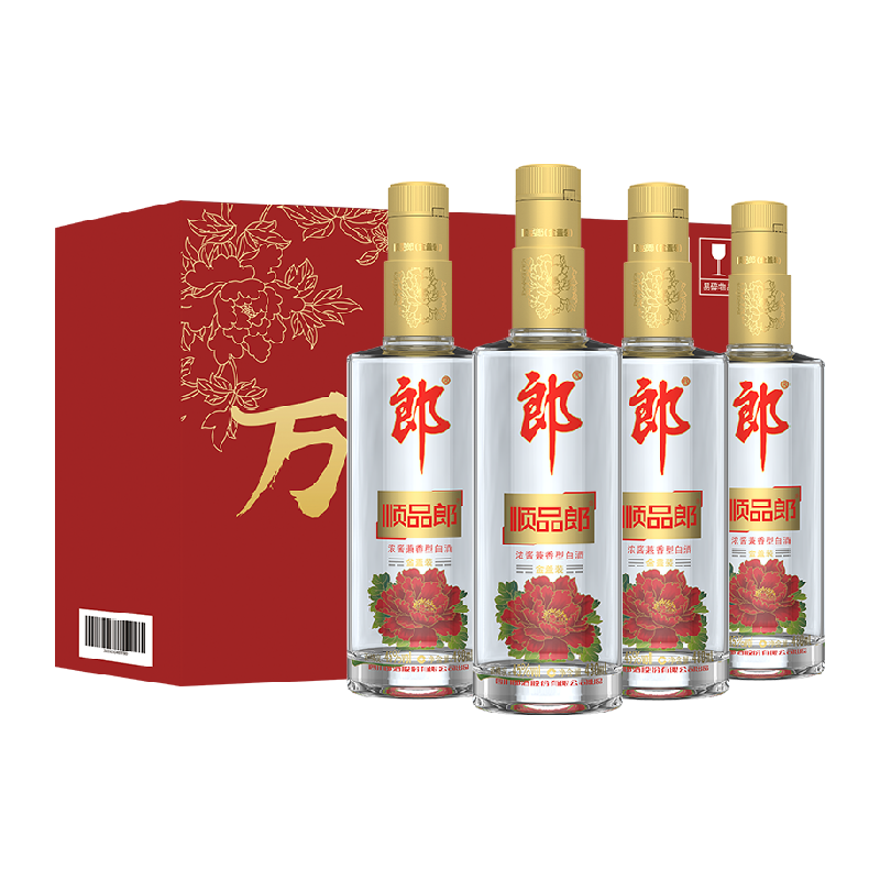 LANGJIU 郎酒 顺品郎金盖 兼香型 45度 480mL*4瓶 ￥299