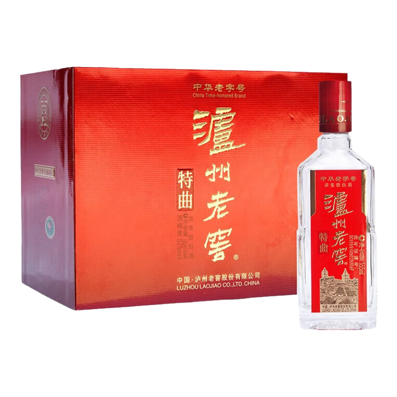 泸州老窖 特曲三两三 52度165ml*6瓶 礼盒装白酒 439元（2人团）