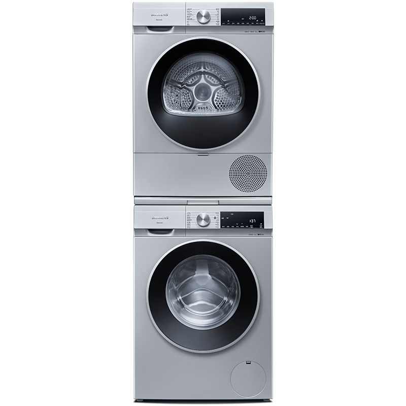 PLUS会员：SIEMENS 西门子 iQ300洗烘套装 10kg 羽绒服烘 热泵烘干机 108AW+D80W 7119.4