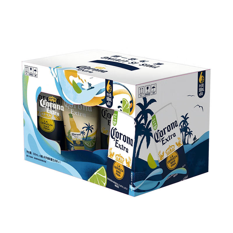 科罗娜 特级啤酒 500*6礼盒+1杯子 50元 - 线报酷