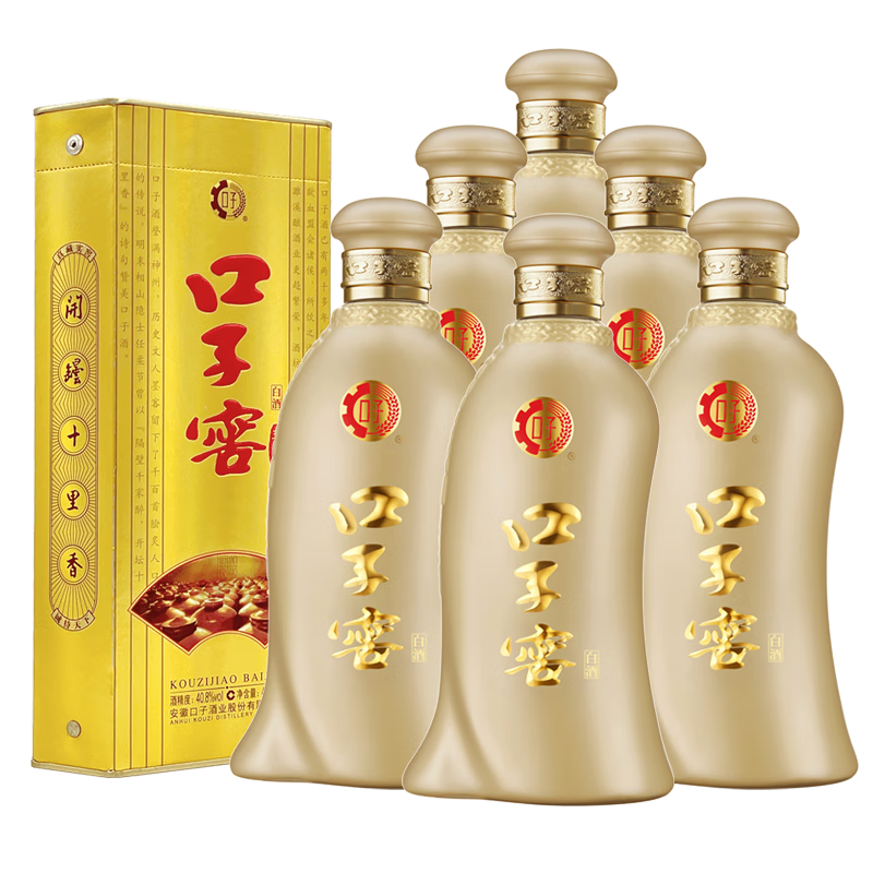 PLUS会员：口子窖 五年型 兼香型白酒 40.8度 400ml*6瓶 整箱装 524.5元包邮（双