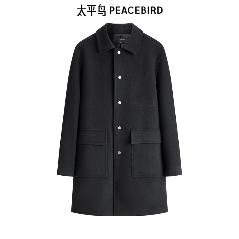 PEACEBIRD 太平鸟 男装反季清仓毛呢大衣 ￥284.56