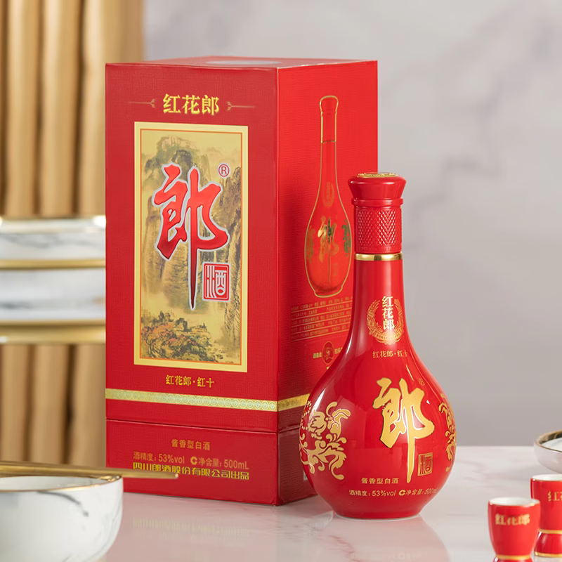 郎酒 红花郎10 53%vol 酱香型白酒 500ml 单瓶装 229.71元