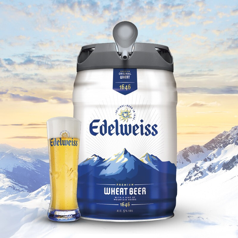 Heineken 喜力 旗下 悠世（Edelweiss）精酿白啤 5L桶装 荷兰原装进口 龙年送礼 13