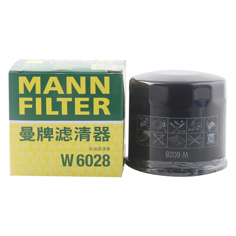 曼牌滤清器 曼牌（MANNFILTER）机油滤清器机油滤芯机滤W6028适老款福特嘉年华