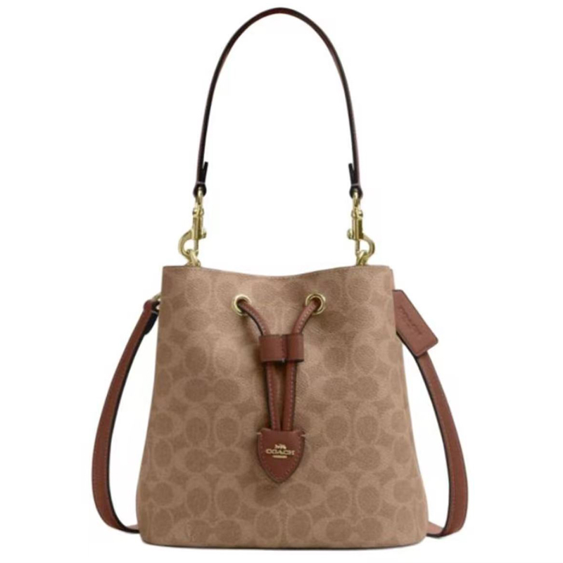COACH 女包 Rowan 22品牌徽标经典 皮革 水桶包手提包 小号CBH07-IMXHE 958元 - 清风线报