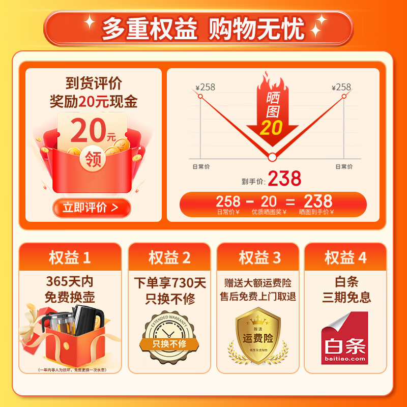美菱 MY-C959大屏双显立式温热茶吧机 228元 - 线报酷