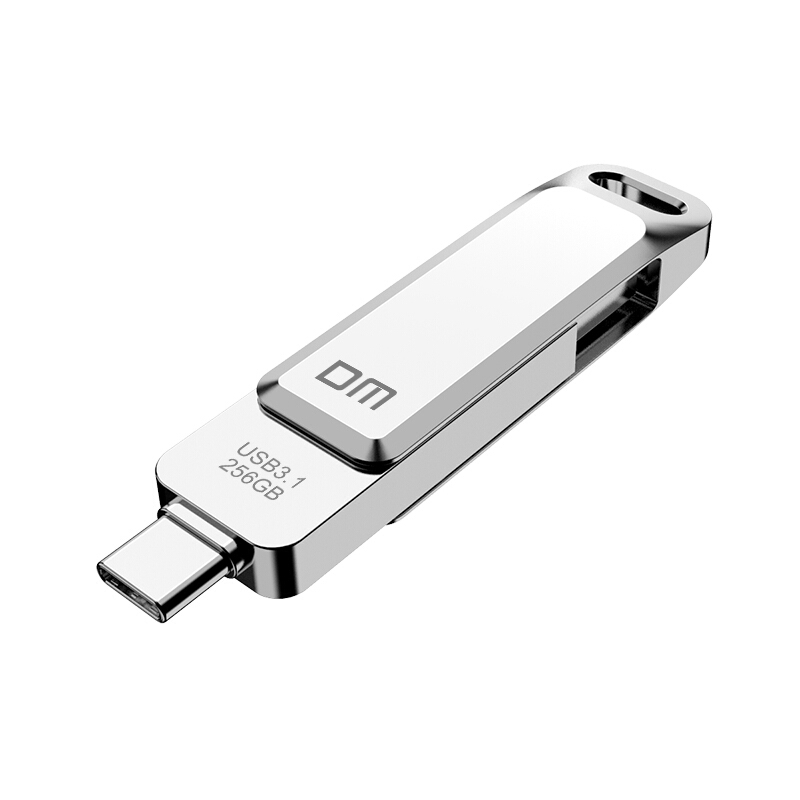 DM 大迈 PD168 USB3.1 U盘 银色 256GB USB-A/Type-C 109.9元