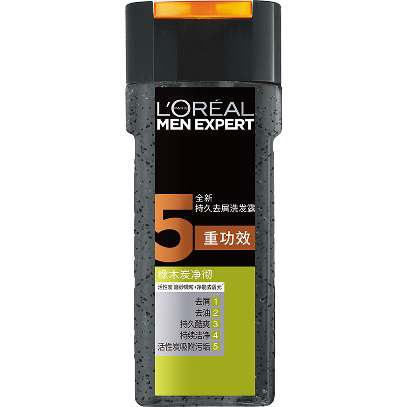 巴黎欧莱雅 橡木炭净彻 男士去屑洗发水 400ml 30.5元