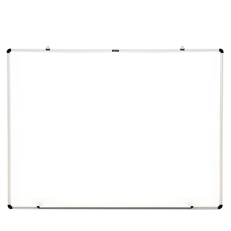deli 得力 白板写字板 黑板家用90*120cm 实心纤维板芯 磁性办公教学白板悬挂