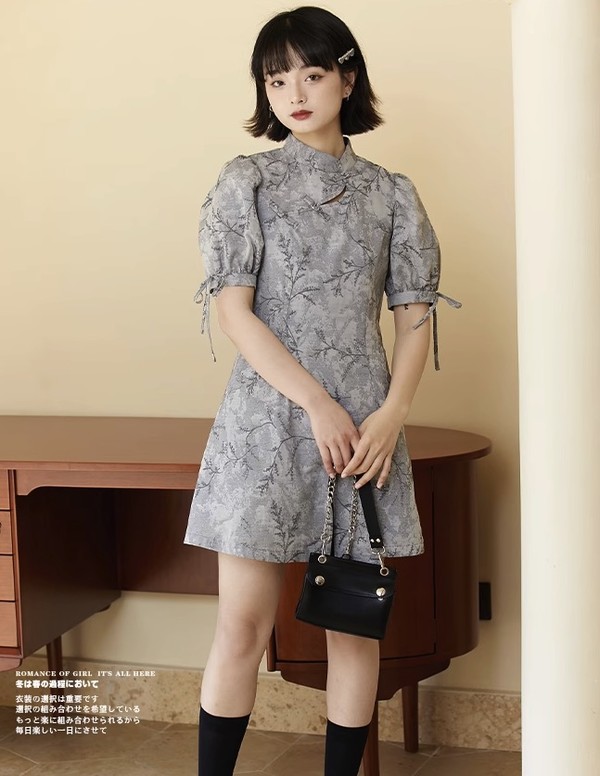 Cong Tailor 小葱良裁 轻国风改良旗袍裙 LC28002