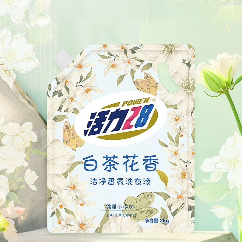 新品 活力28白茶花洗衣液4斤 券后9.9元