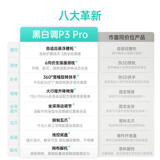 黑白调 可躺 人体工学椅 P3-霜白脚托 360°旋转扶手 空 619.55元 - 86线报 黑白调 可躺 人体工学椅 P3-霜白脚托 360°旋转扶手 空 619.55元 - 86线报