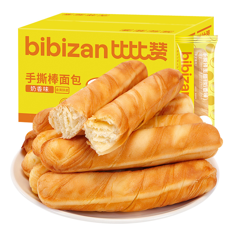 bi bi zan 比比赞 手撕面包棒 300g 5.9元（需用券）