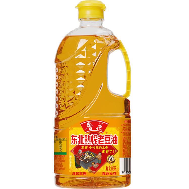 luhua 鲁花 东北熟榨老豆油900ml 食用油 22元